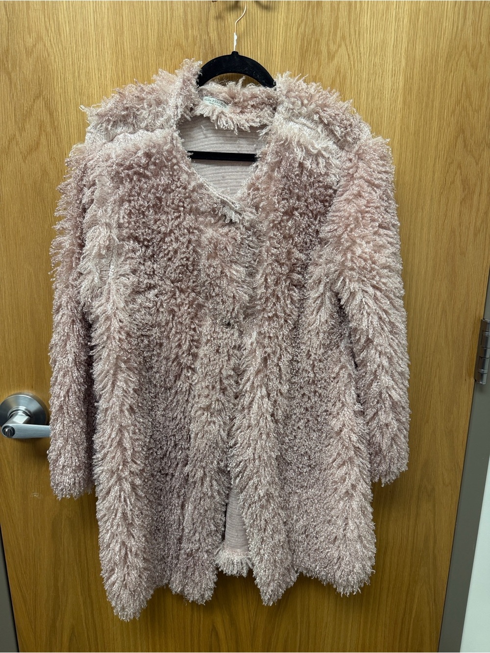 Plush Open-Front Cardigan in Dusty Rose